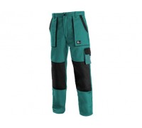 Pánske montérkové nohavice do pása CXS luxy JOSEF,zeleno-čierne